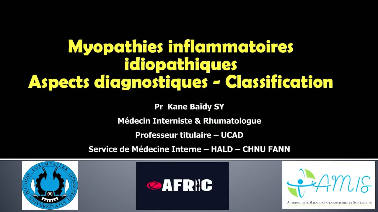 Myopathies inflammatoires - diagnostic et classification